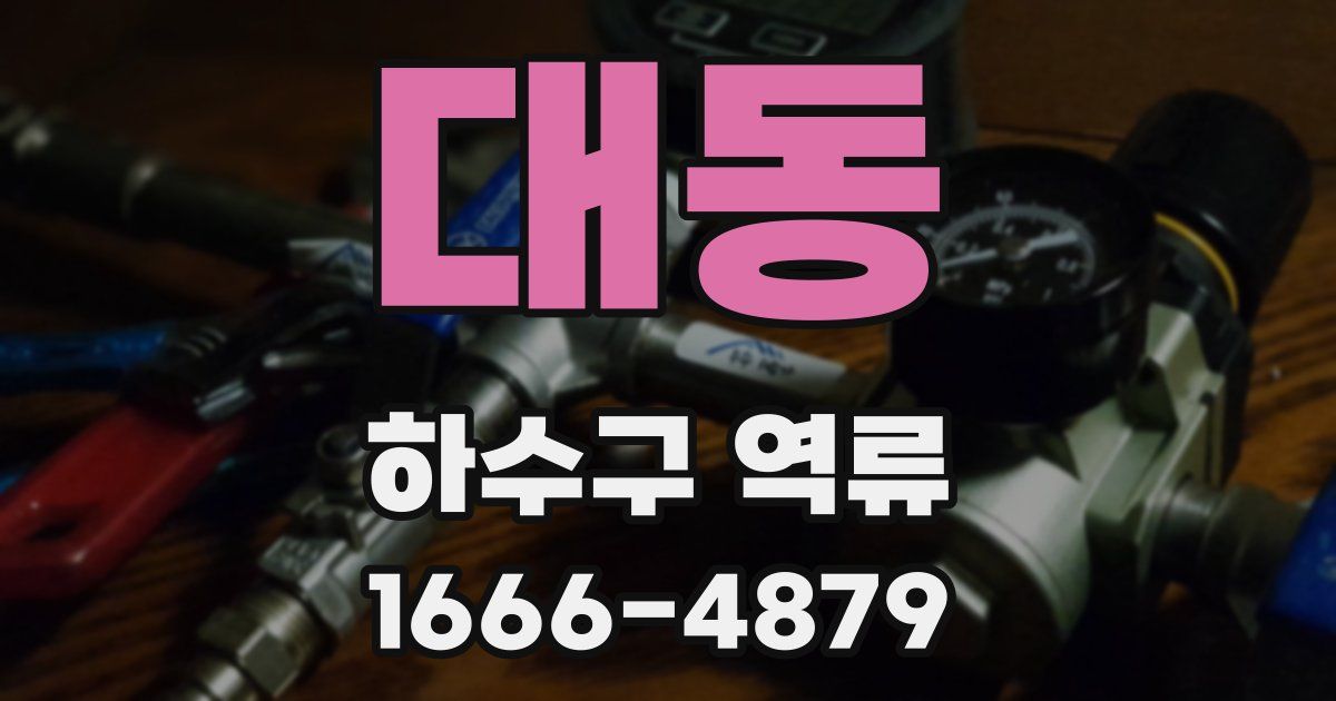 대동 하수구 역류