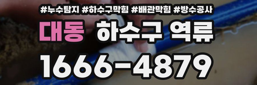 대동 하수구 역류