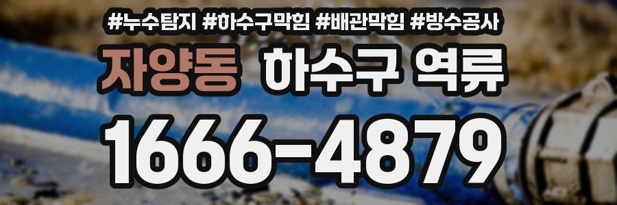 자양동 하수구 역류