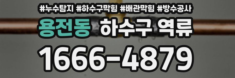 용전동 하수구 역류