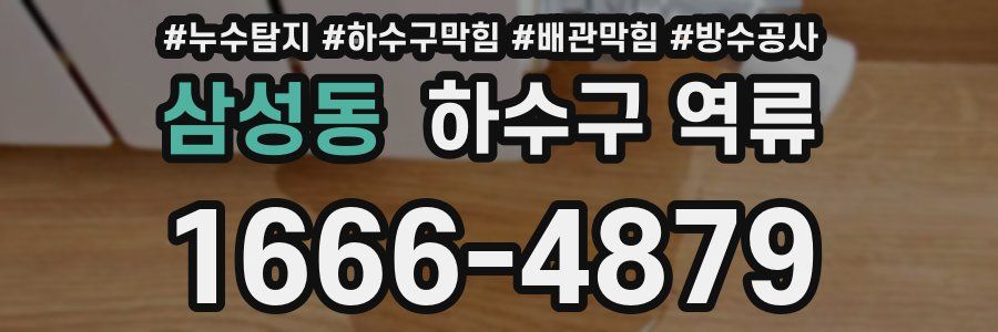 삼성동 하수구 역류