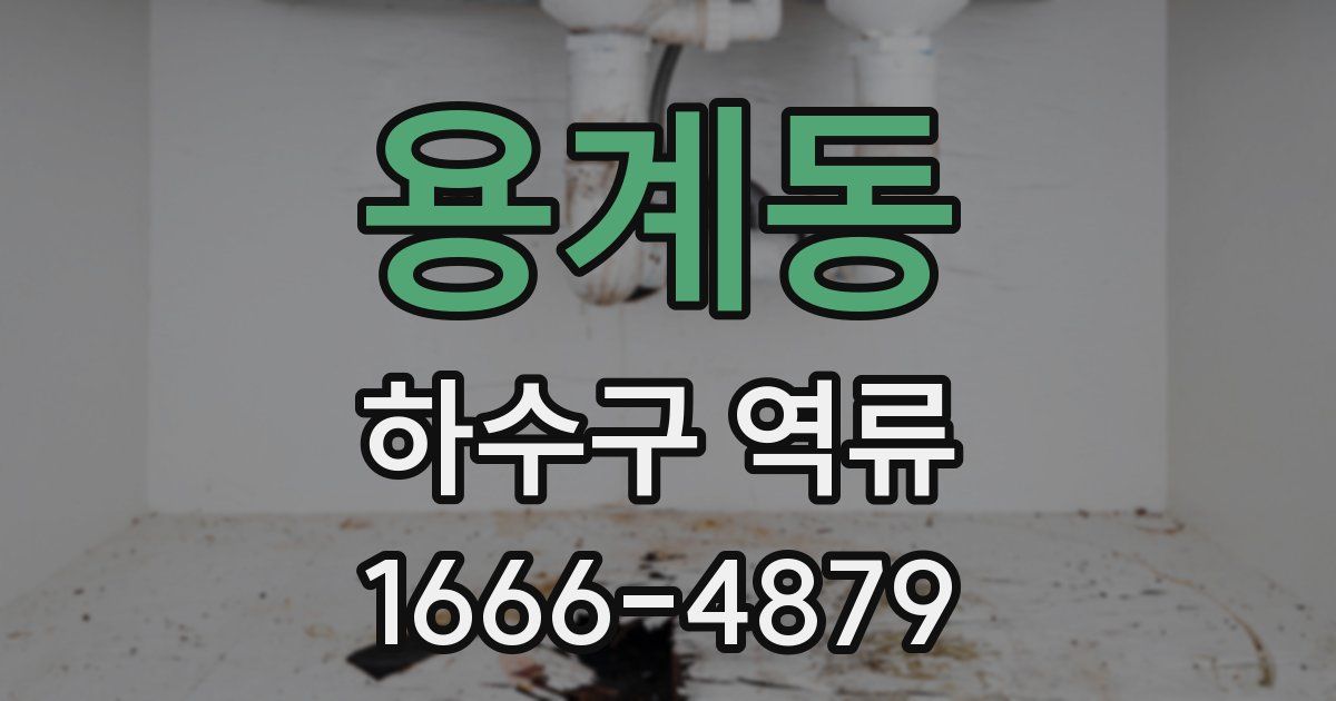 용계동 하수구 역류