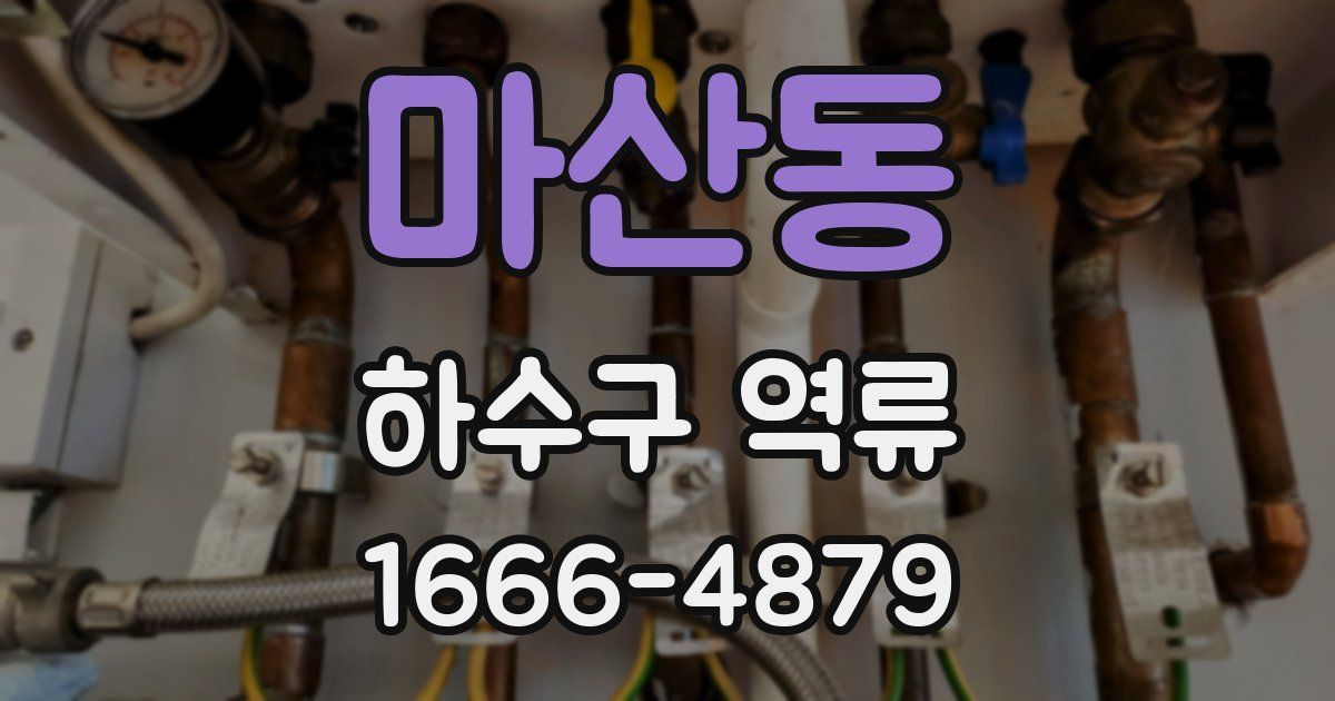 마산동 하수구 역류
