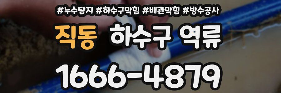 직동 하수구 역류
