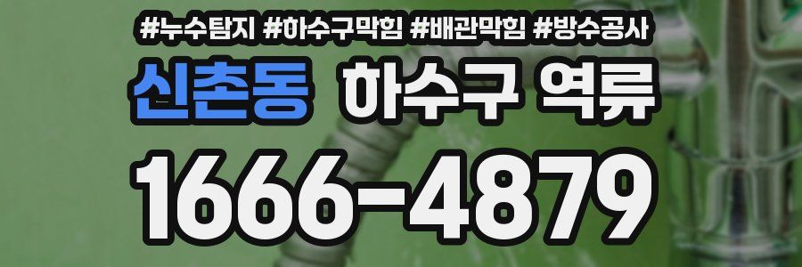 신촌동 하수구 역류