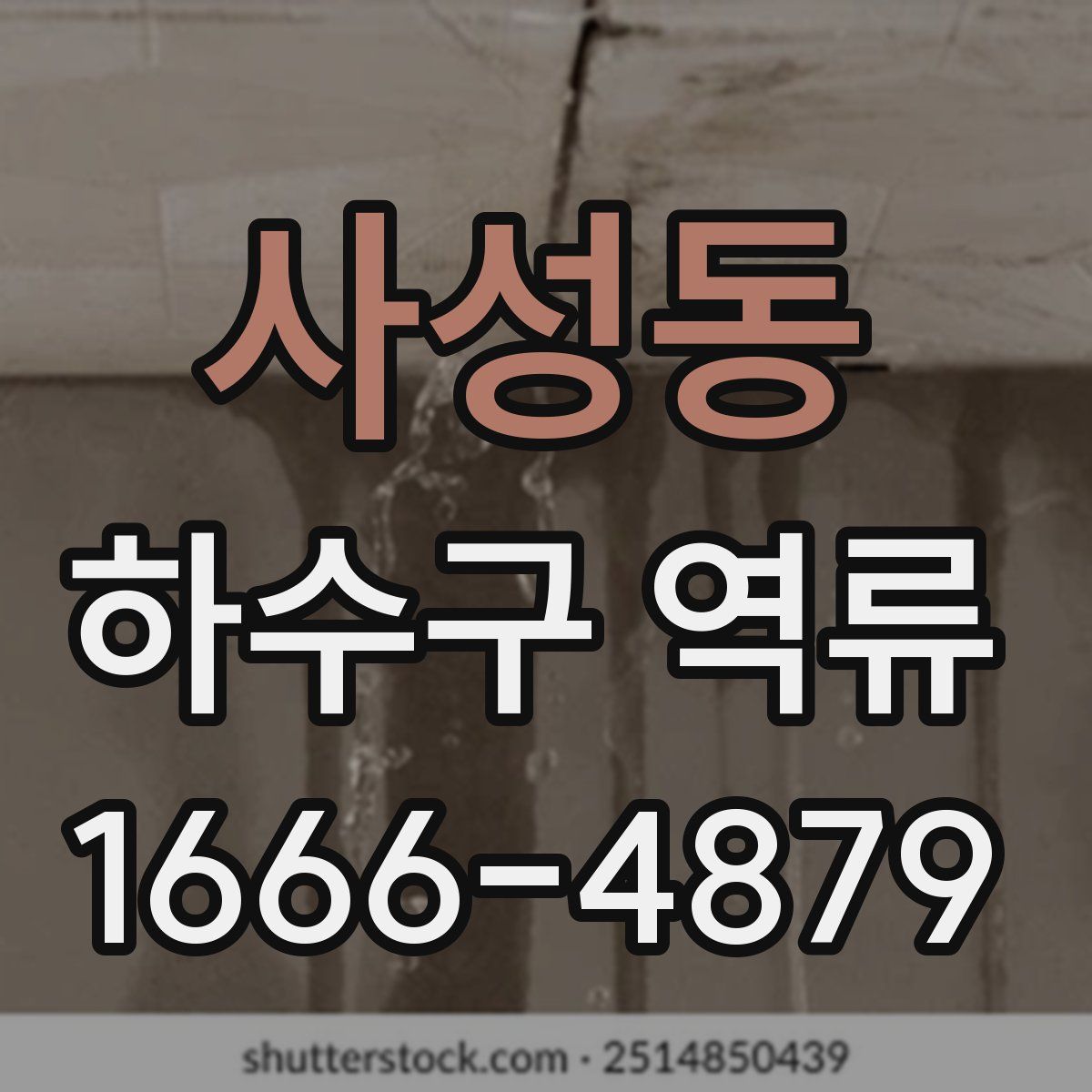 사성동 하수구 역류