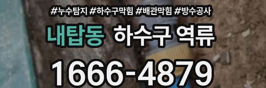 내탑동 하수구 역류