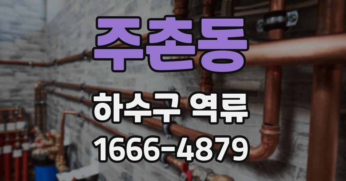 주촌동 하수구 역류