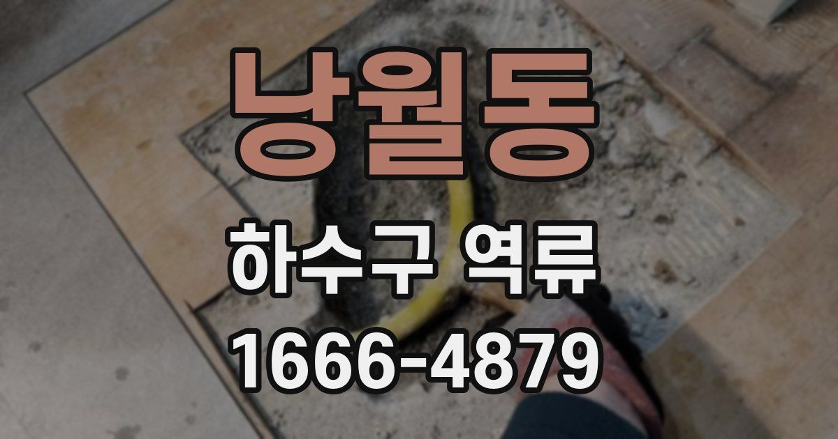 낭월동 하수구 역류