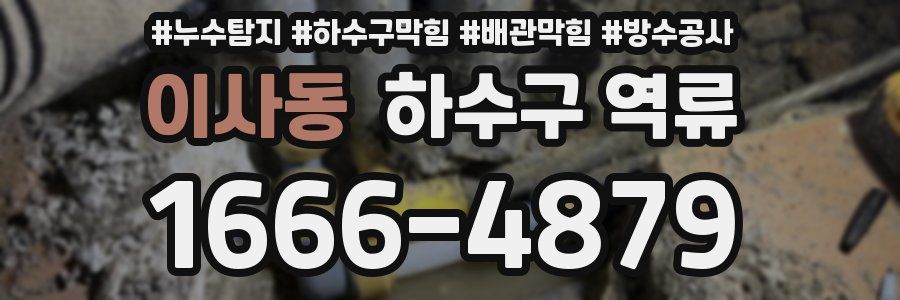 이사동 하수구 역류