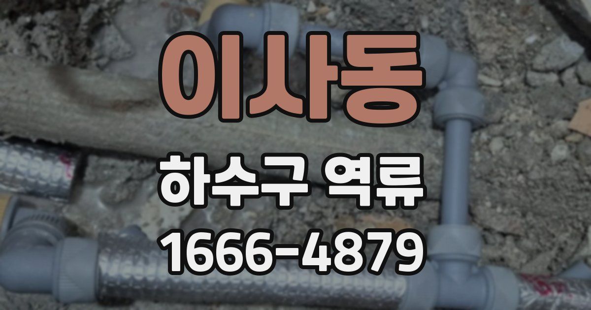 이사동 하수구 역류