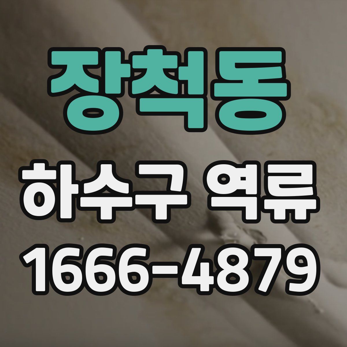 장척동 하수구 역류
