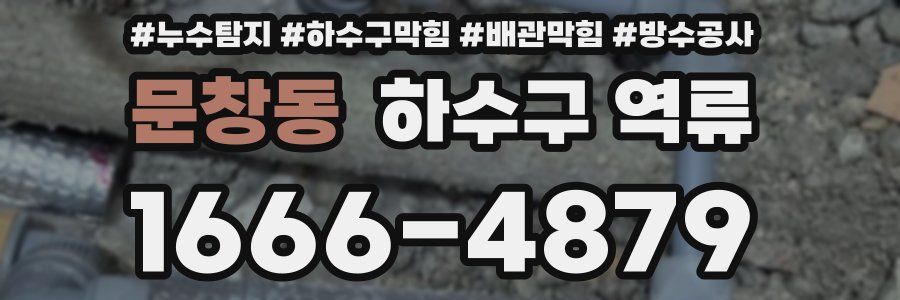 문창동 하수구 역류