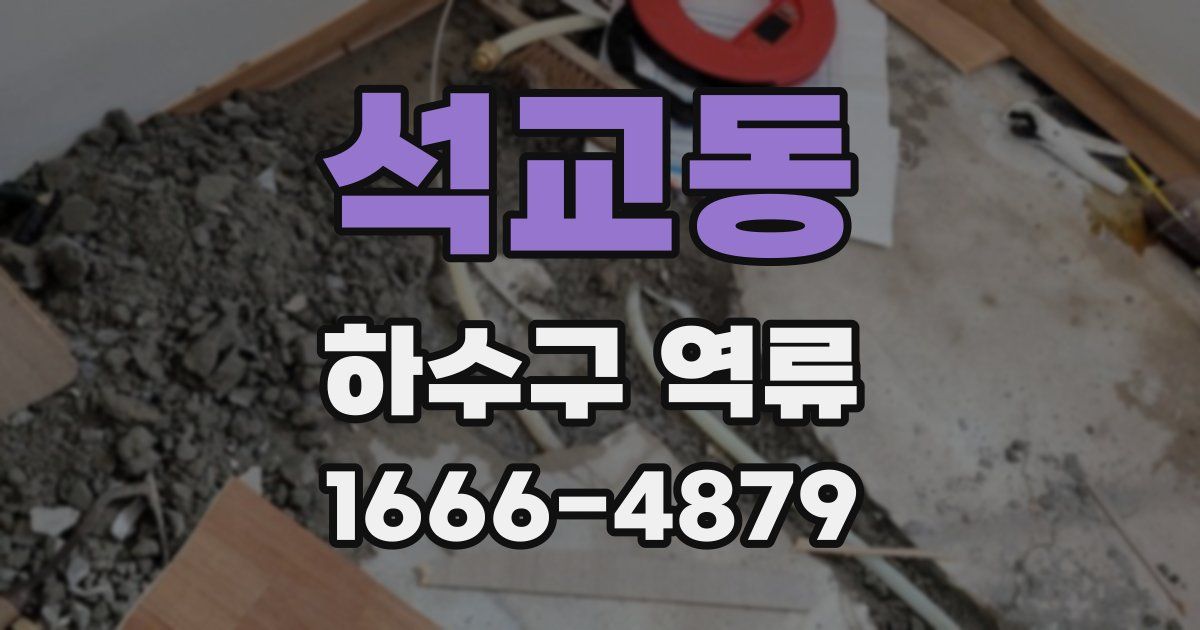 석교동 하수구 역류