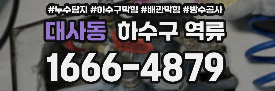 대사동 하수구 역류
