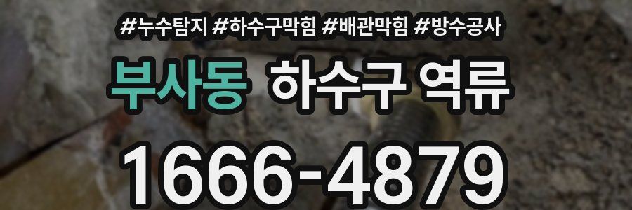 부사동 하수구 역류