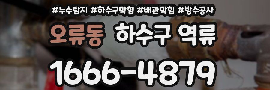 오류동 하수구 역류