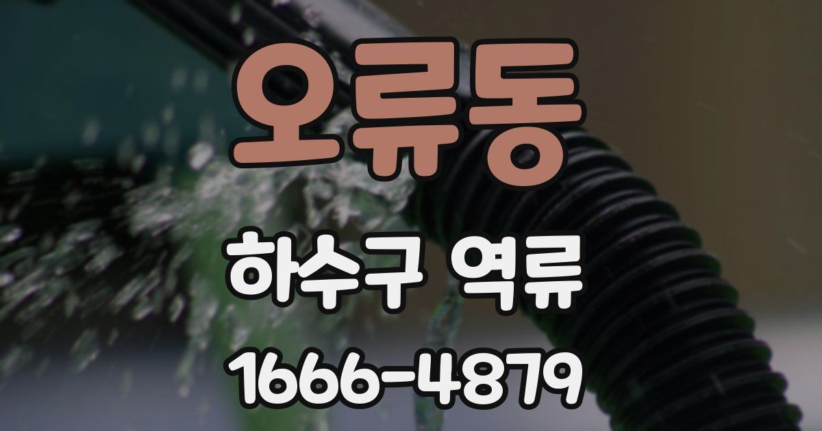 오류동 하수구 역류
