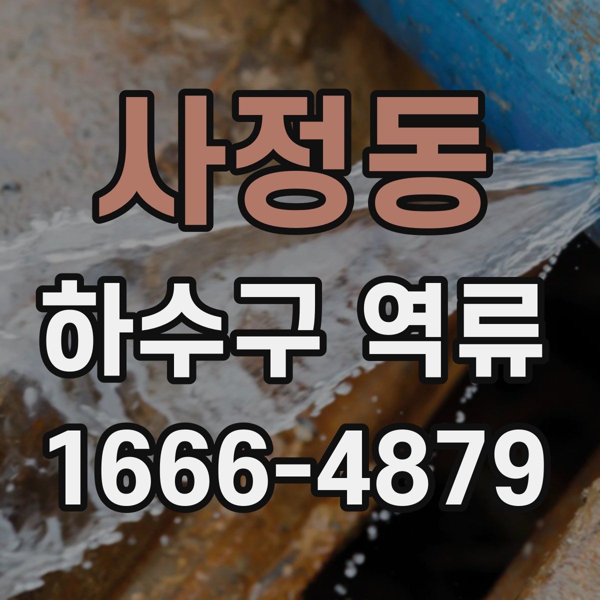 사정동 하수구 역류