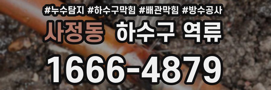사정동 하수구 역류