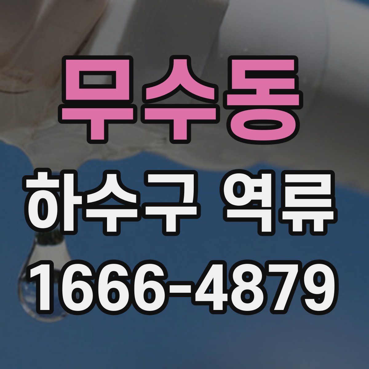 무수동 하수구 역류