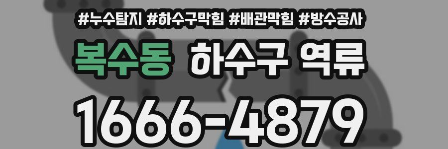 복수동 하수구 역류