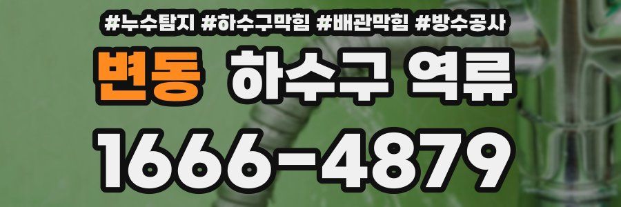 변동 하수구 역류