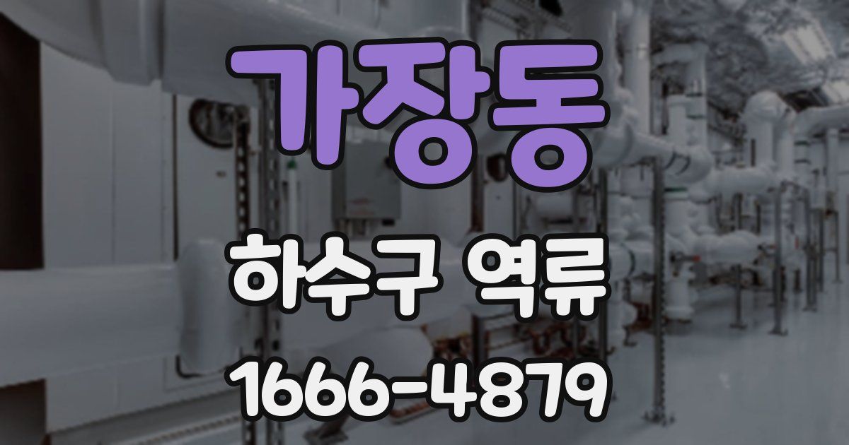 가장동 하수구 역류