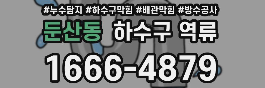 둔산동 하수구 역류