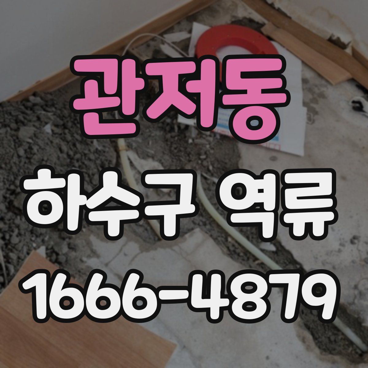 관저동 하수구 역류