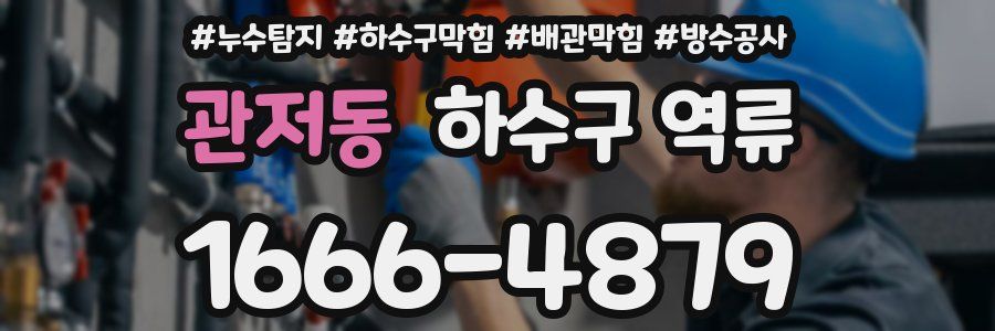 관저동 하수구 역류