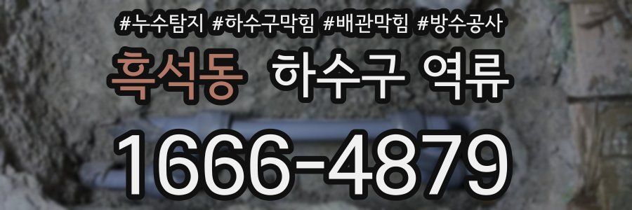 흑석동 하수구 역류