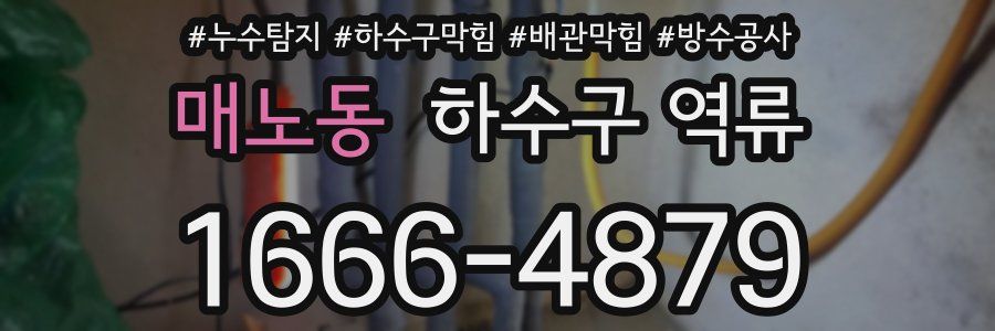 매노동 하수구 역류