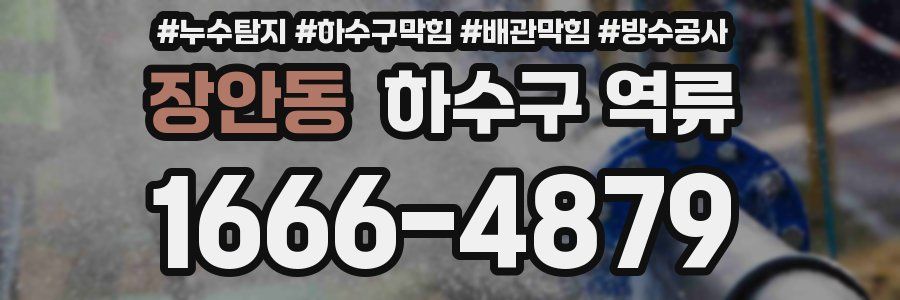 장안동 하수구 역류