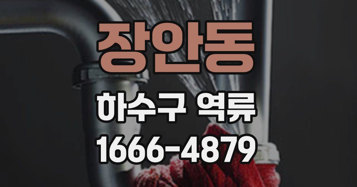장안동 하수구 역류