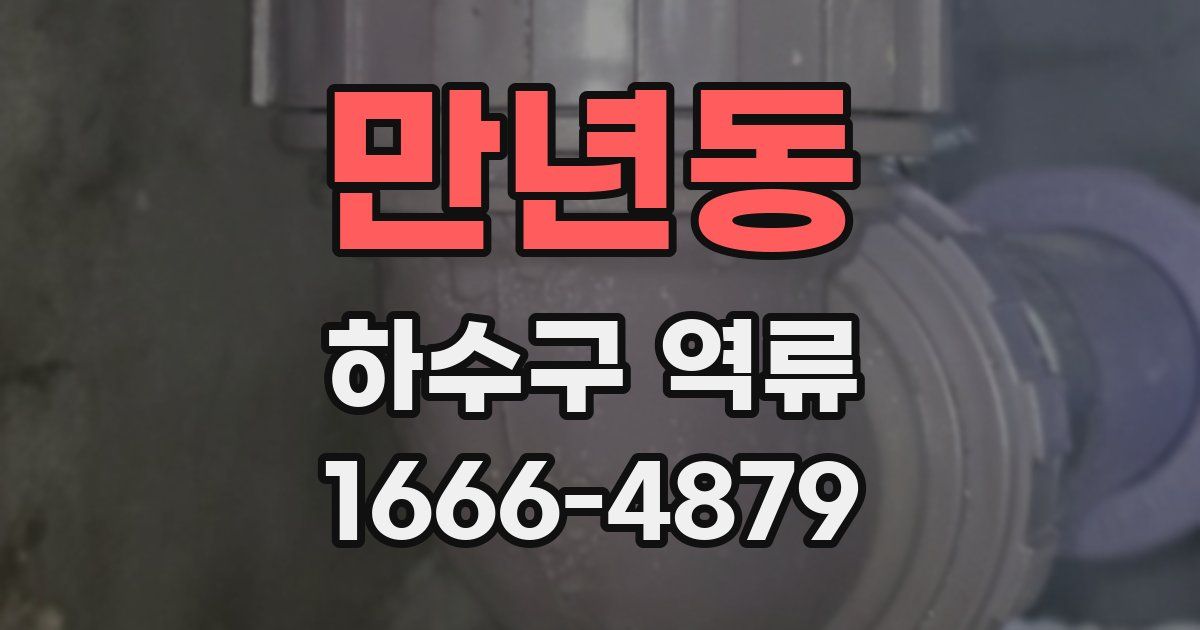 만년동 하수구 역류