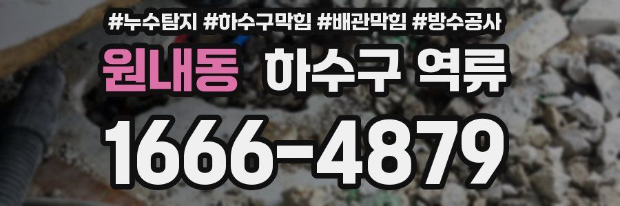 원내동 하수구 역류