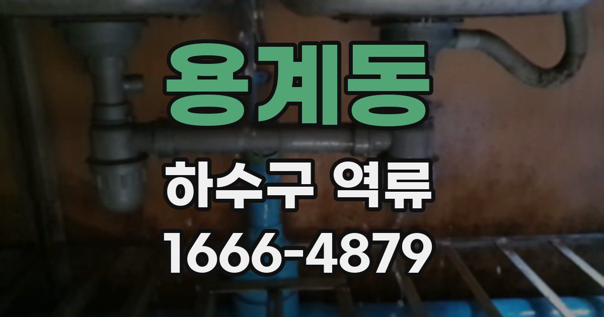 용계동 하수구 역류