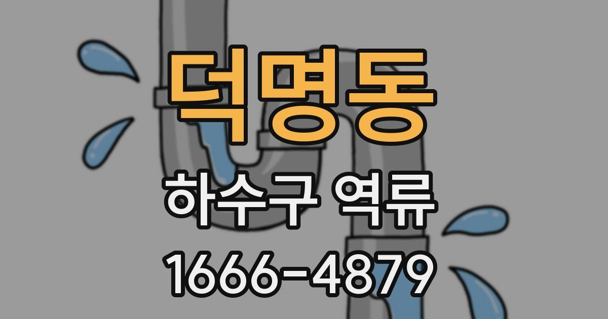 덕명동 하수구 역류