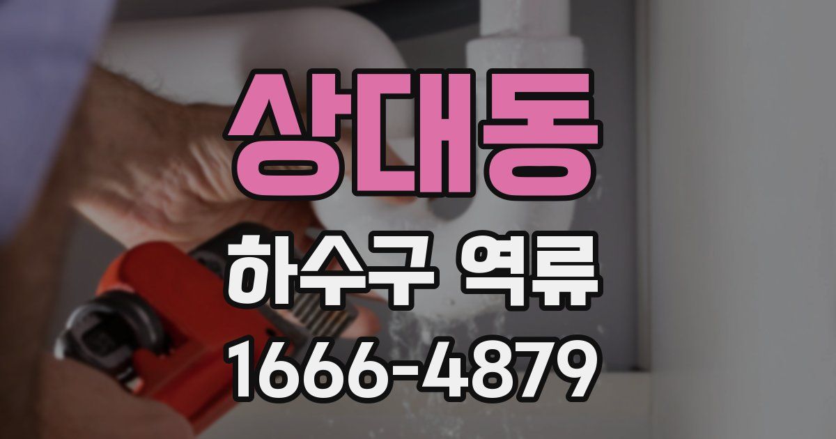 상대동 하수구 역류