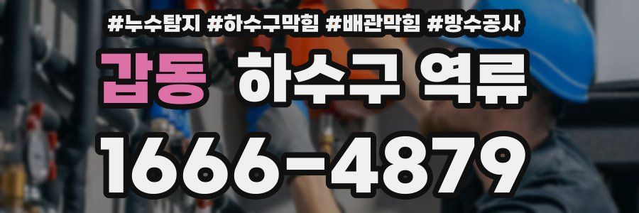 갑동 하수구 역류