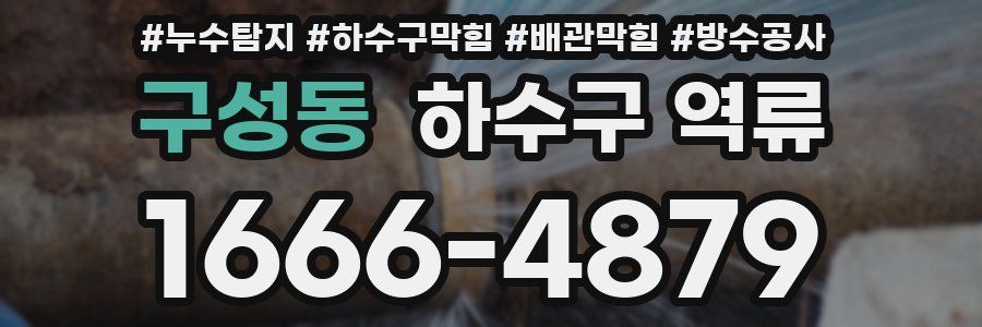 구성동 하수구 역류