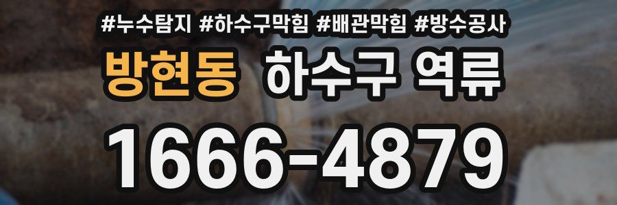 방현동 하수구 역류