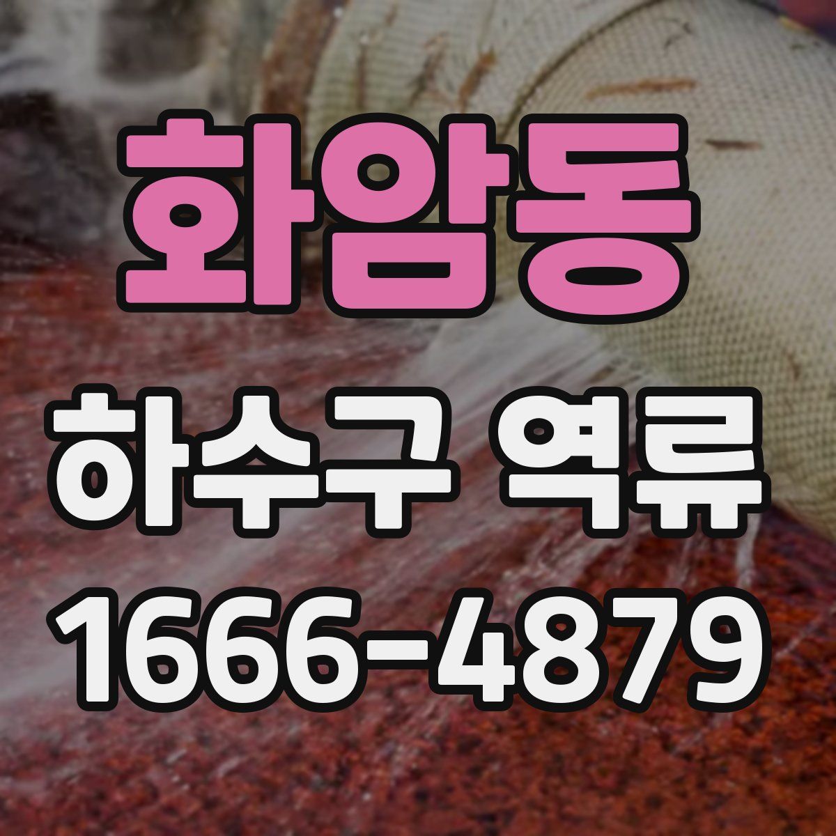 화암동 하수구 역류