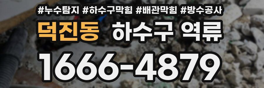 덕진동 하수구 역류