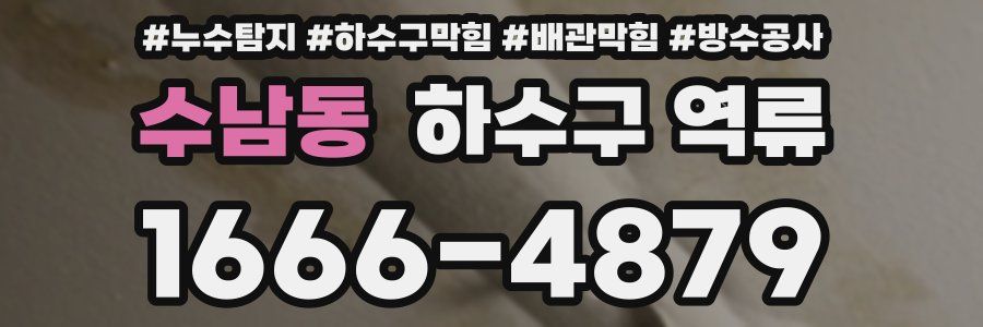 수남동 하수구 역류