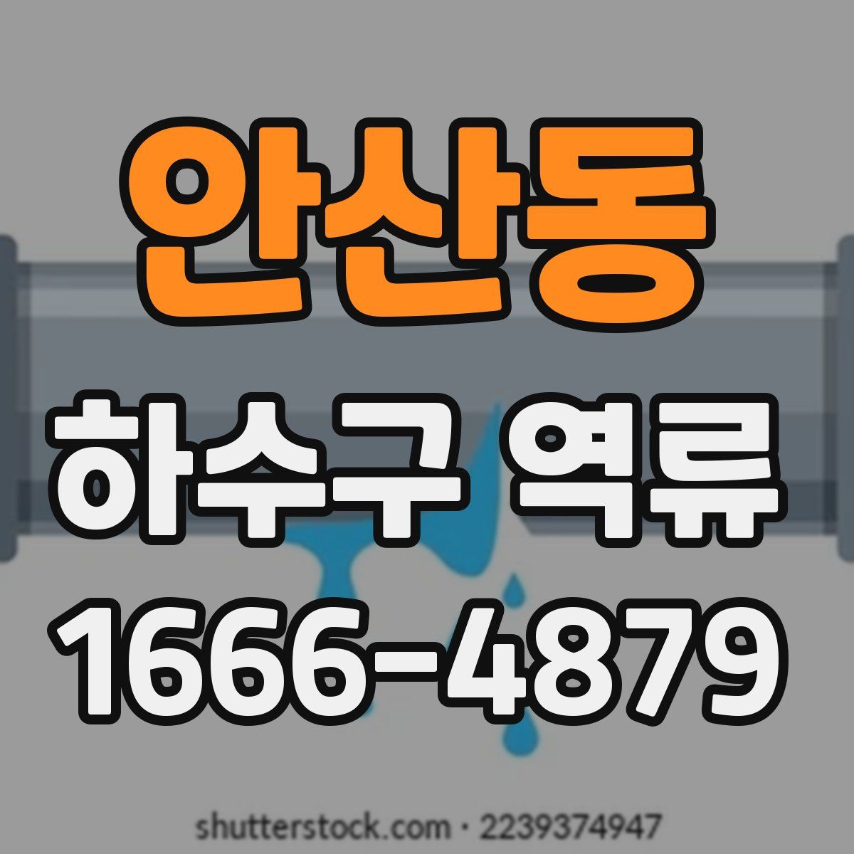 안산동 하수구 역류