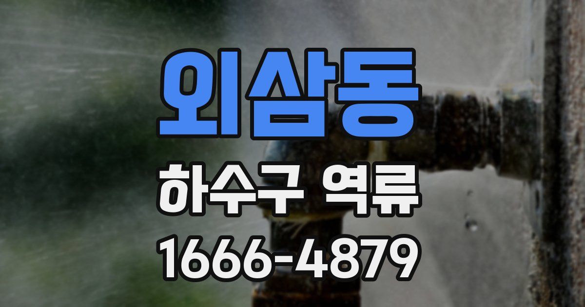 외삼동 하수구 역류
