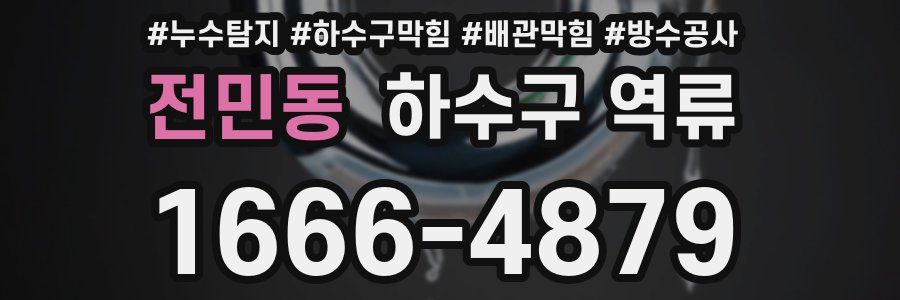 전민동 하수구 역류