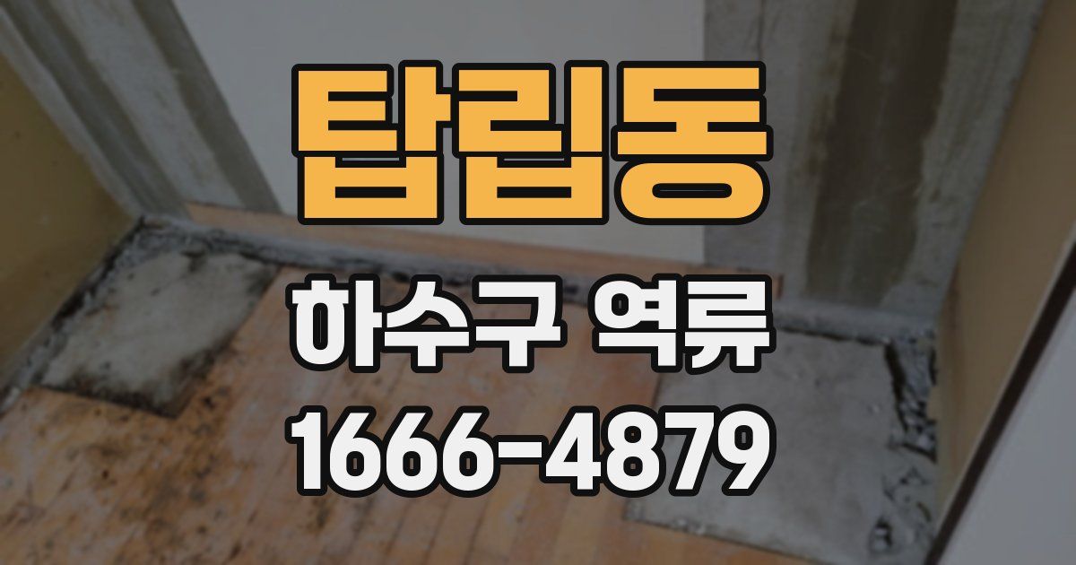 탑립동 하수구 역류